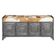 Austin 47" Large Brown Hair on Hide Reclaimed Locker Bench by Home Trends & Design at Eve Furniture