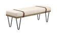 Austin Beige/Black Upholstered Bench by Coaster at Eve Furniture