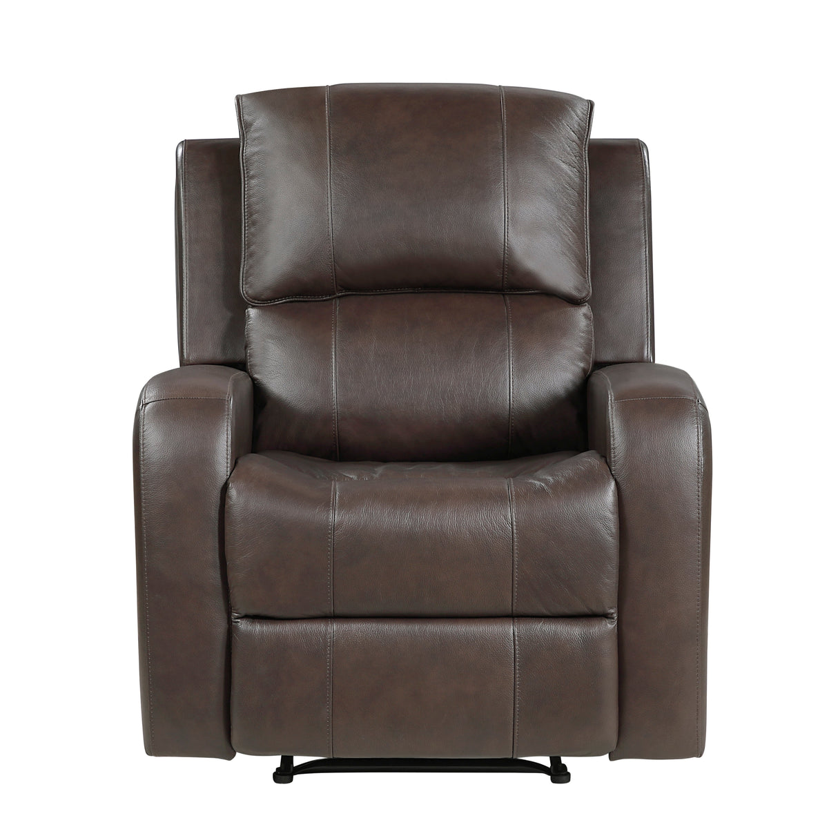 Austin Brown Genuine Leather Reclining Chair by Homelegance at Eve Furniture