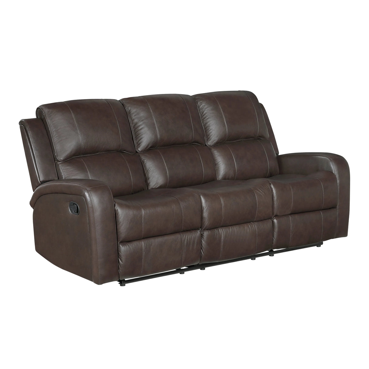 Austin Brown Genuine Leather Reclining Living Room Set by Homelegance at Eve Furniture