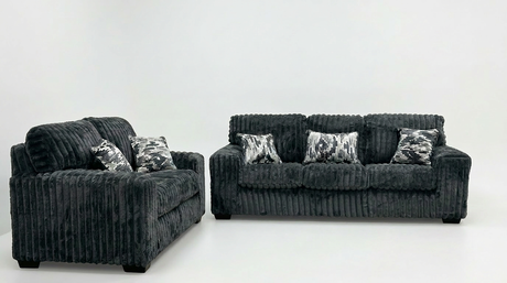 Austin Charcoal Sofa and Loveseat by New Era Innovations at Eve Furniture