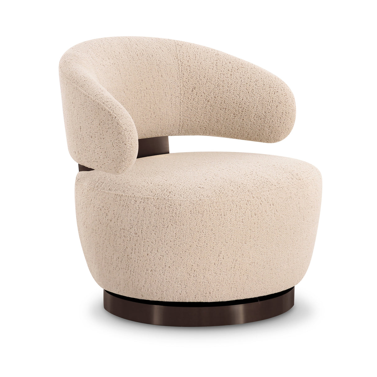 Austin Cream Boucle Swivel Accent Chair by TOV Furniture at Eve Furniture