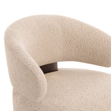 Austin Cream Boucle Swivel Accent Chair by TOV Furniture at Eve Furniture