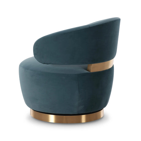 Austin Dark Teal Velvet Swivel Chair by TOV Furniture at Eve Furniture