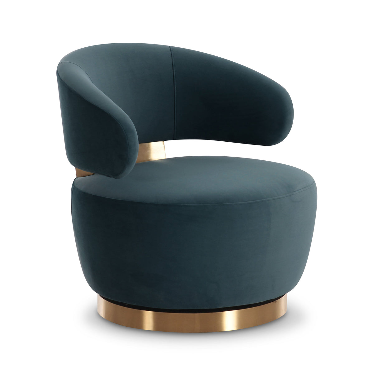 Austin Dark Teal Velvet Swivel Chair by TOV Furniture at Eve Furniture