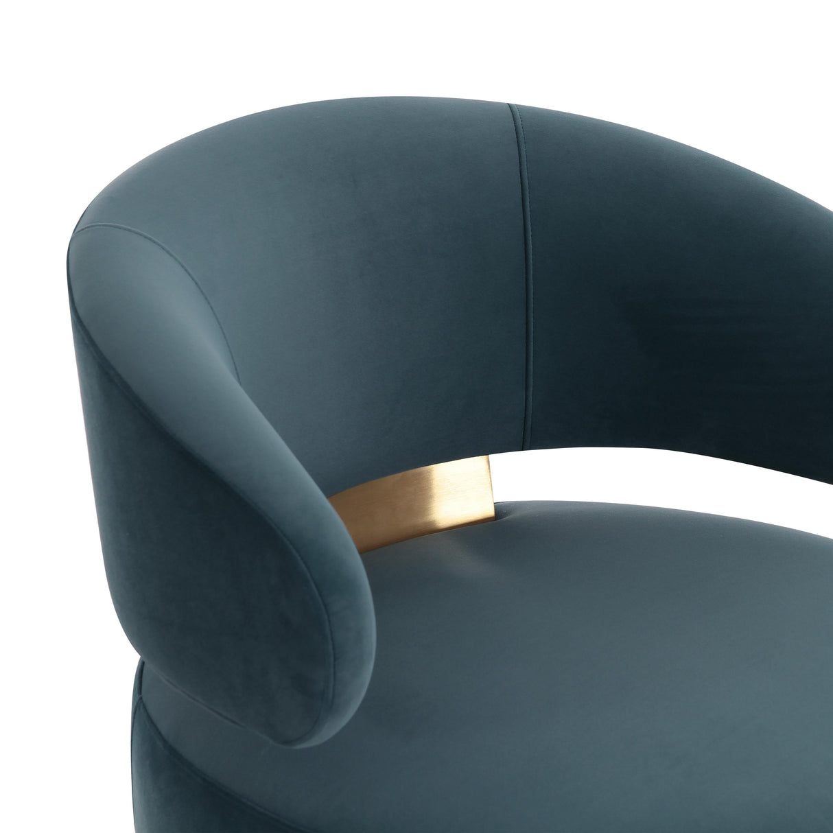 Austin Dark Teal Velvet Swivel Chair by TOV Furniture at Eve Furniture
