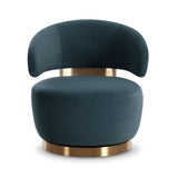 Austin Dark Teal Velvet Swivel Chair by TOV Furniture at Eve Furniture