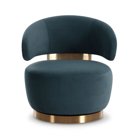Austin Dark Teal Velvet Swivel Chair by TOV Furniture at Eve Furniture