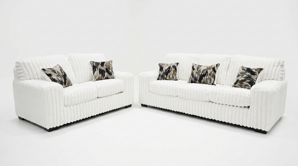 Austin Ivory Sofa and Loveseat by New Era Innovations at Eve Furniture