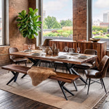 Austin Loft 80" Dining Table in Natural Sheesham by Home Trends & Design at Eve Furniture