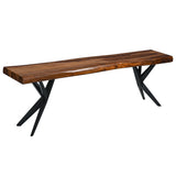 Austin Loft 90" Bench in Natural Sheesham by Home Trends & Design at Eve Furniture