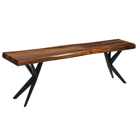 Austin Loft 90" Bench in Natural Sheesham by Home Trends & Design at Eve Furniture