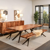 Austin Loft 94" Dining Table in Natural Sheesham by Home Trends & Design at Eve Furniture