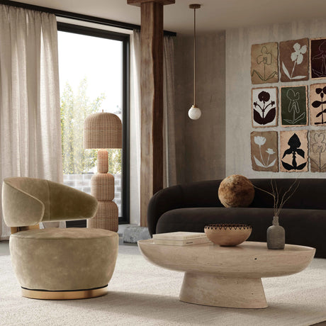 Austin Upcycled Swivel Chair by TOV Furniture at Eve Furniture