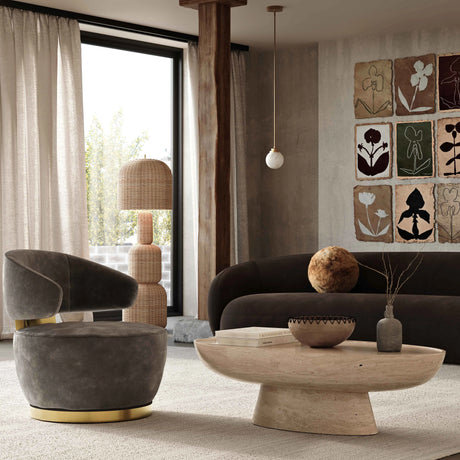 Austin Upcycled Swivel Chair by TOV Furniture at Eve Furniture