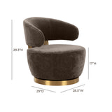 Austin Upcycled Swivel Chair by TOV Furniture at Eve Furniture