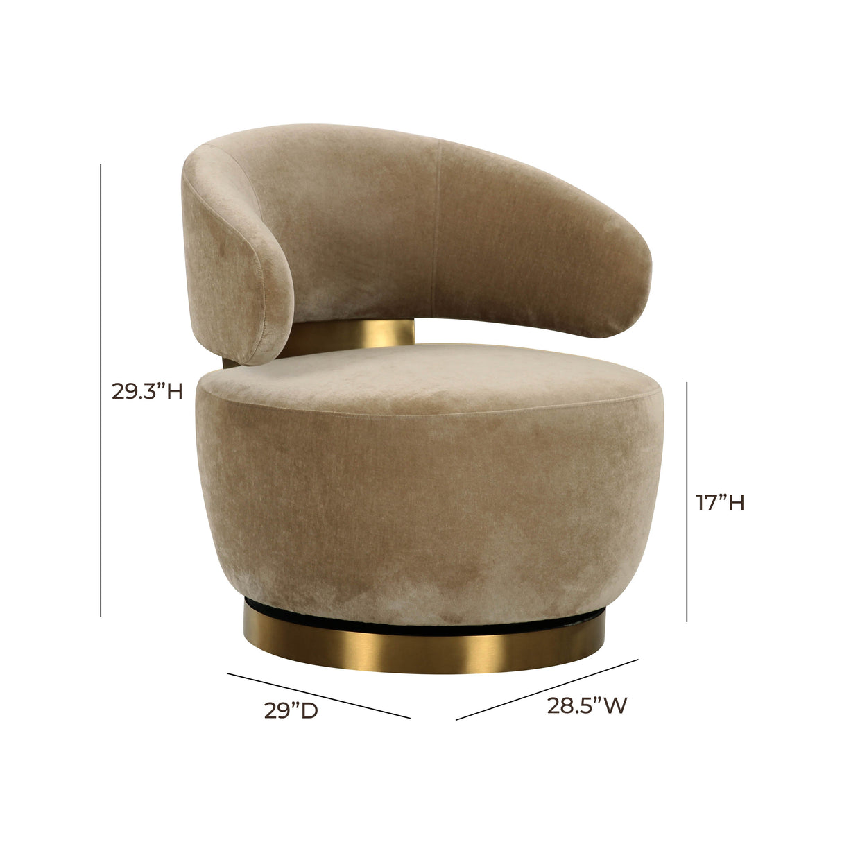 Austin Upcycled Swivel Chair by TOV Furniture at Eve Furniture