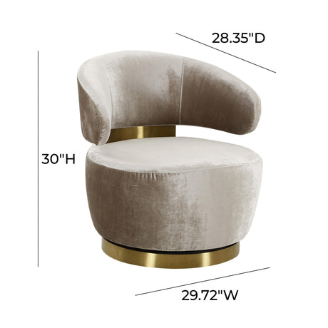 Austin Upholstered Swivel Chair by TOV Furniture at Eve Furniture