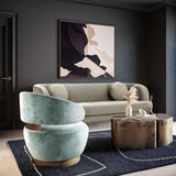 Austin Upholstered Swivel Chair by TOV Furniture at Eve Furniture