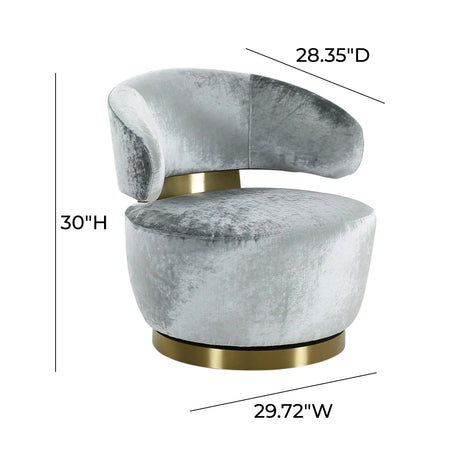 Austin Upholstered Swivel Chair by TOV Furniture at Eve Furniture