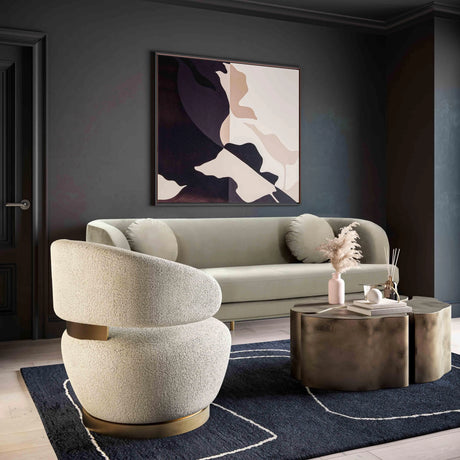 Austin Upholstered Swivel Chair by TOV Furniture at Eve Furniture