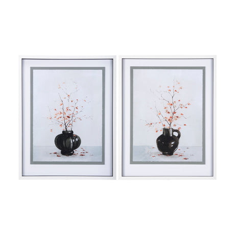 Autumn Branches II by Mercana Studio a Hand Embellished Textured Framed Art Print Matted under Glass by Mercana at Eve Furniture