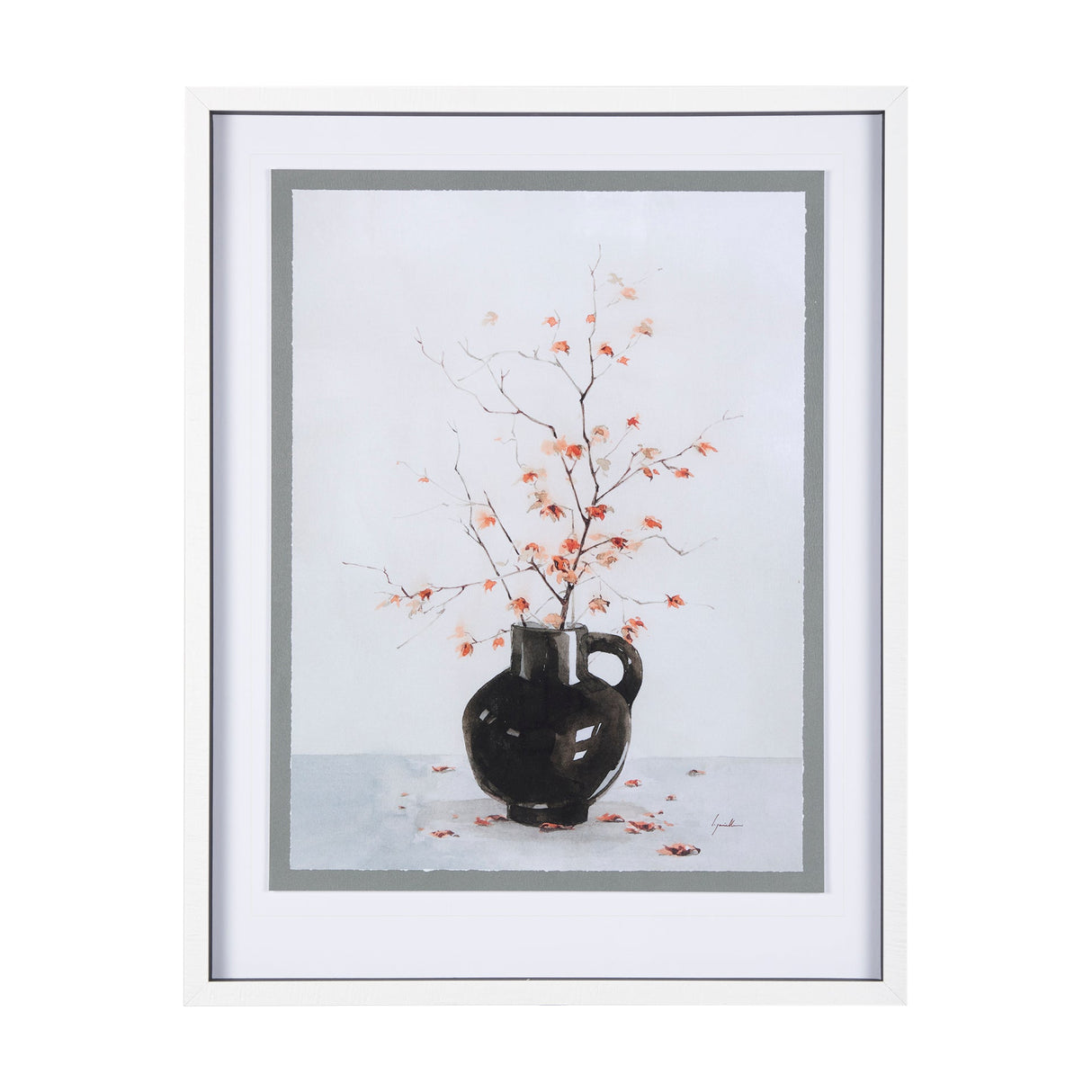 Autumn Branches II by Mercana Studio a Hand Embellished Textured Framed Art Print Matted under Glass by Mercana at Eve Furniture