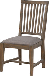 Autumn Flint Oak Solid Wood Upholstered Dining Chair (Set of 2)