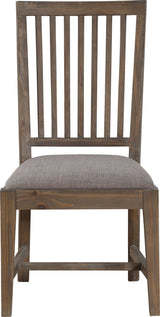 Autumn Flint Oak Solid Wood Upholstered Dining Chair (Set of 2)