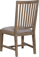 Autumn Flint Oak Solid Wood Upholstered Dining Chair (Set of 2)