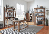Autumn Sliding Door Bookcase in Flint Oak by Modus Furniture at Eve Furniture