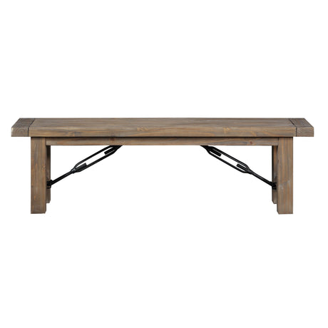 Autumn Solid Wood Dining Bench in Flink Oak by Modus Furniture at Eve Furniture