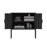 Ava 23.6" Accent Cabinet in Black by Manhattan Comfort at Eve Furniture