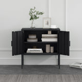 Ava 23.6" Accent Cabinet in Black by Manhattan Comfort at Eve Furniture