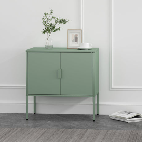Ava 23.6" Accent Cabinet in Green by Manhattan Comfort at Eve Furniture