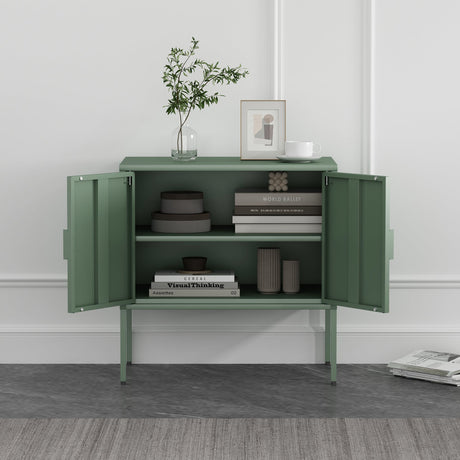 Ava 23.6" Accent Cabinet in Green by Manhattan Comfort at Eve Furniture