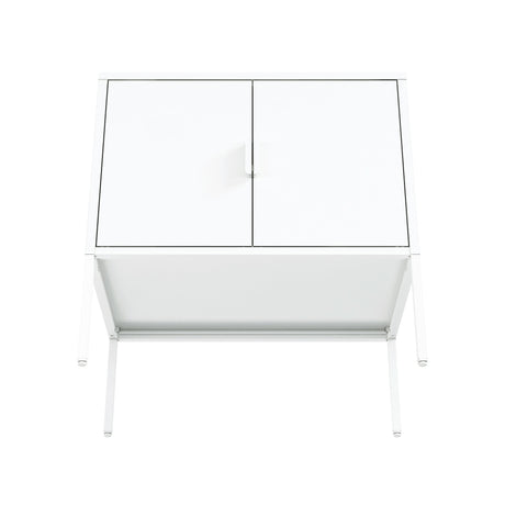 Ava 23.6" Accent Cabinet in White by Manhattan Comfort at Eve Furniture