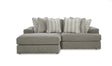 Avaliyah Ash 2-Piece Left Arm Facing (LAF) Chaise Sectional by Ashley at Eve Furniture