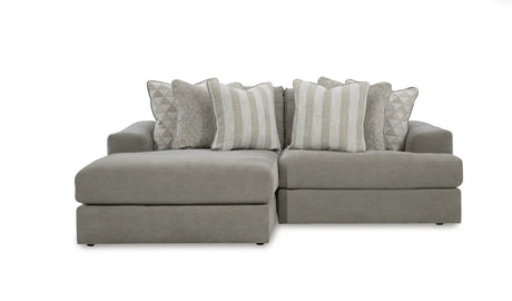 Avaliyah Ash 2-Piece Left Arm Facing (LAF) Chaise Sectional by Ashley at Eve Furniture