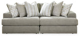Avaliyah Ash 2-Piece Modular Loveseat by Ashley at Eve Furniture