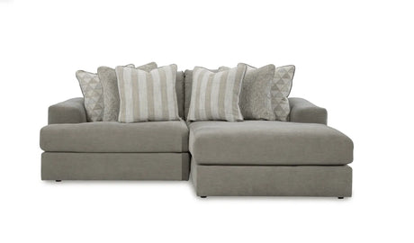 Avaliyah Ash 2-Piece Right Arm Facing (RAF) Chaise Sectional by Ashley at Eve Furniture