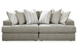 Avaliyah Ash 2-Piece Sectional Loveseat by Ashley at Eve Furniture