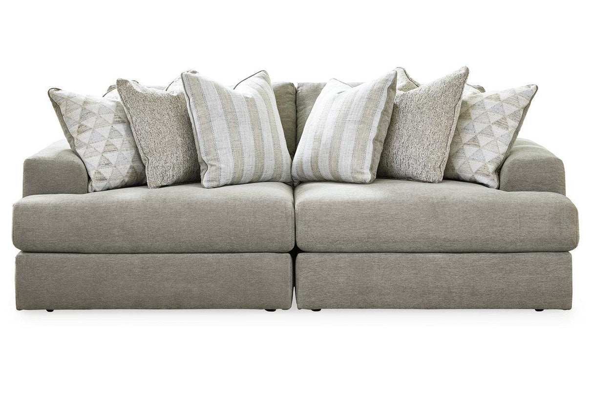 Avaliyah Ash 2-Piece Sectional Loveseat by Ashley at Eve Furniture