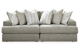 Avaliyah Ash 2-Piece Sectional Loveseat by Ashley at Eve Furniture