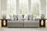 Avaliyah Ash 2-Piece Sectional Loveseat by Ashley at Eve Furniture