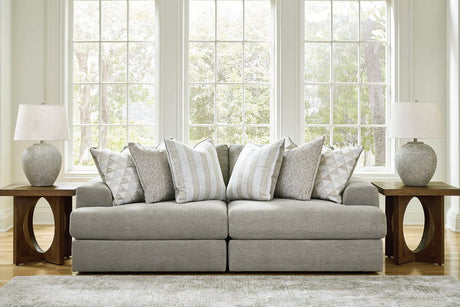 Avaliyah Ash 2-Piece Sectional Loveseat by Ashley at Eve Furniture