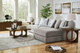 Avaliyah Ash 3-Piece Right Arm Facing (RAF) Chaise Sectional by Ashley at Eve Furniture