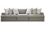 Avaliyah Ash 3-Piece Sectional Sofa by Ashley at Eve Furniture