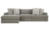 Avaliyah Ash 3-Piece Sectional with Chaise by Ashley at Eve Furniture