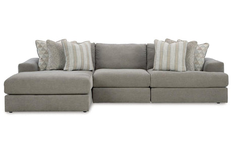 Avaliyah Ash 3-Piece Sectional with Chaise by Ashley at Eve Furniture